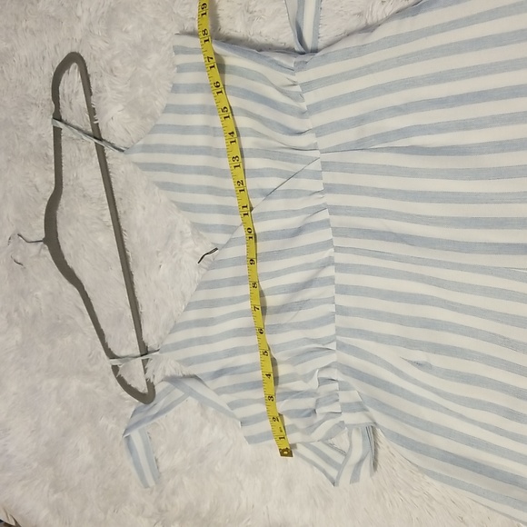 NWOT Petal Roz Jumpsuit Striped Women's Size L Color Light Blue/White - Picture 11 of 12